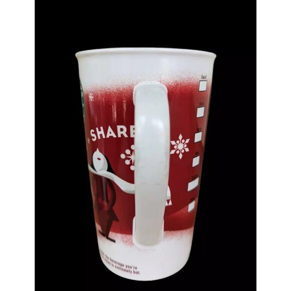 Starbucks Coffee 2010 Tall Cup Mug 16 oz Stories are Gifts Share Red Latte Mug! - Picture 6 of 7